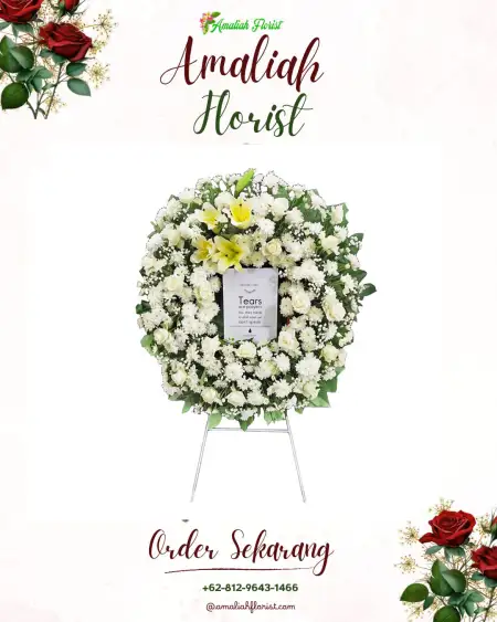 Krans Bunga Duka Batik Nau