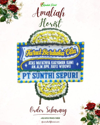 Papan Bunga Duka di Batik Nau